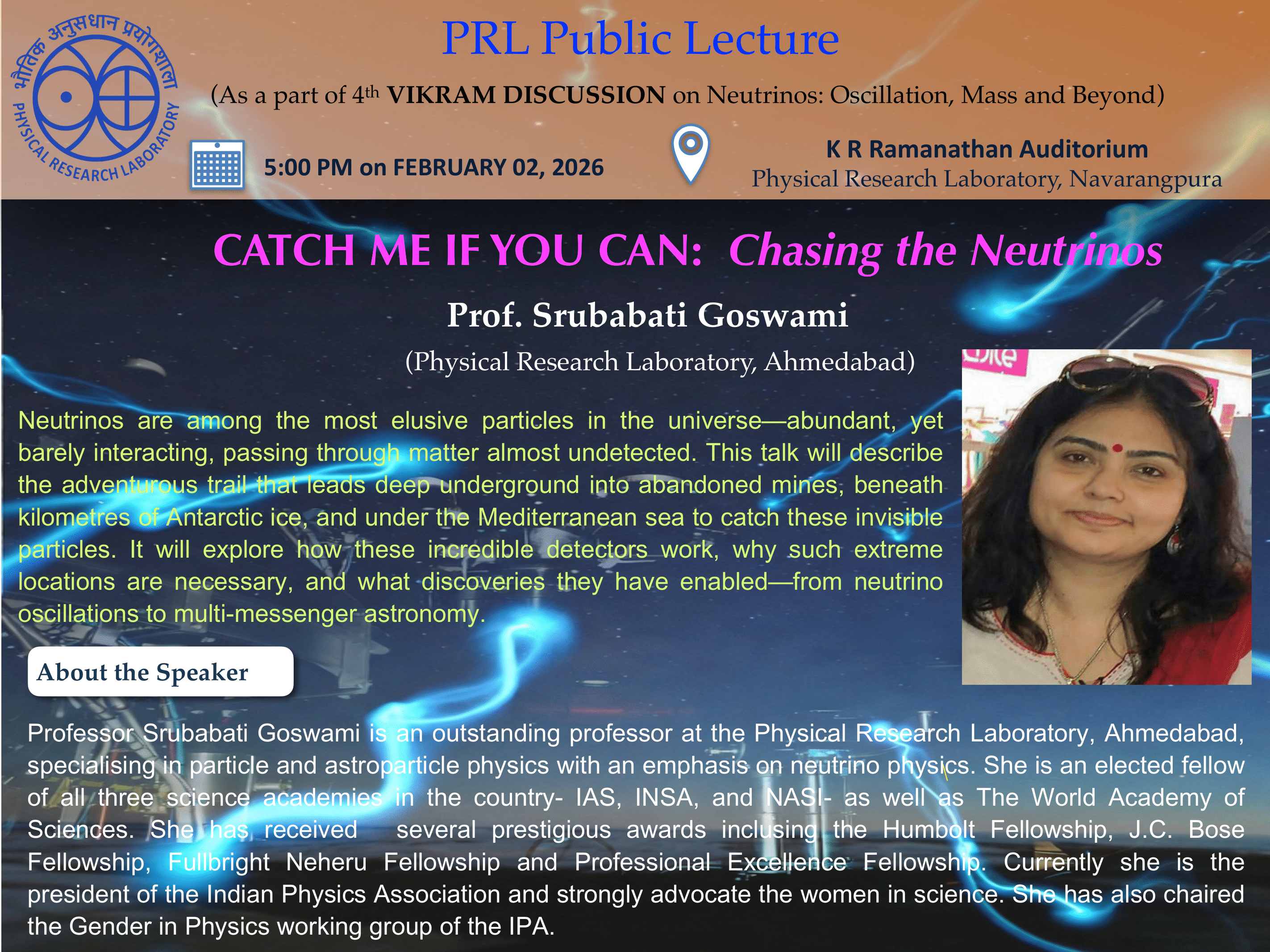 Neutrino Public Lecture Flyer